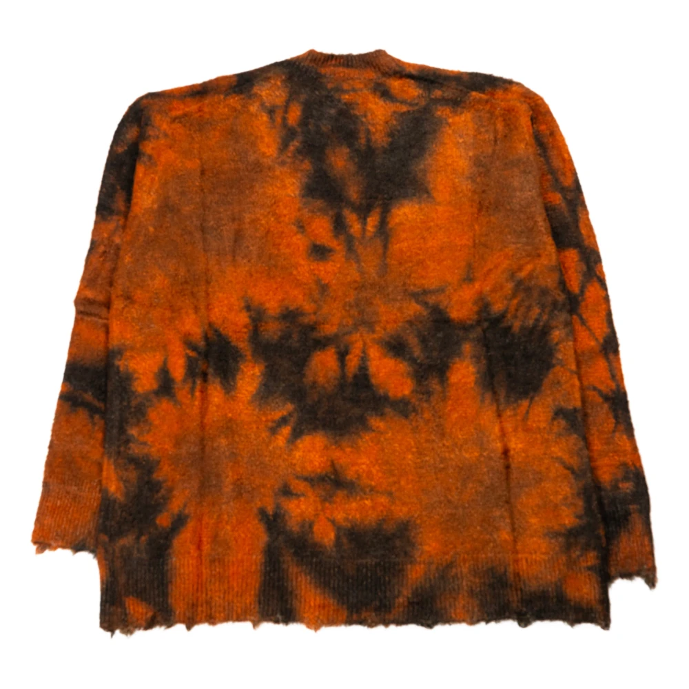 Junya Watanabe Geverfde Sweater in Bruin Oranje Orange Heren