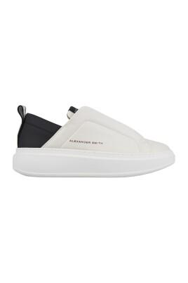 wembley-slip-on-donna-en-cuir-blanc-et-talon-noir