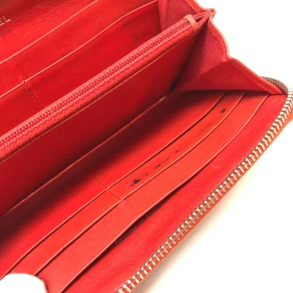Chanel Vintage Pre-owned Leather wallets Orange Dames