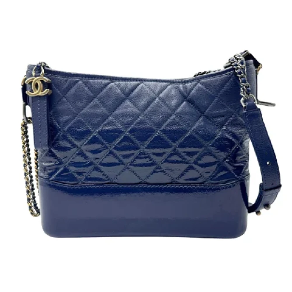 Chanel Vintage Pre-owned Leather shoulder-bags Blue Dames