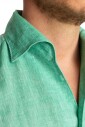 chemise-en-lin-vert-fait-main