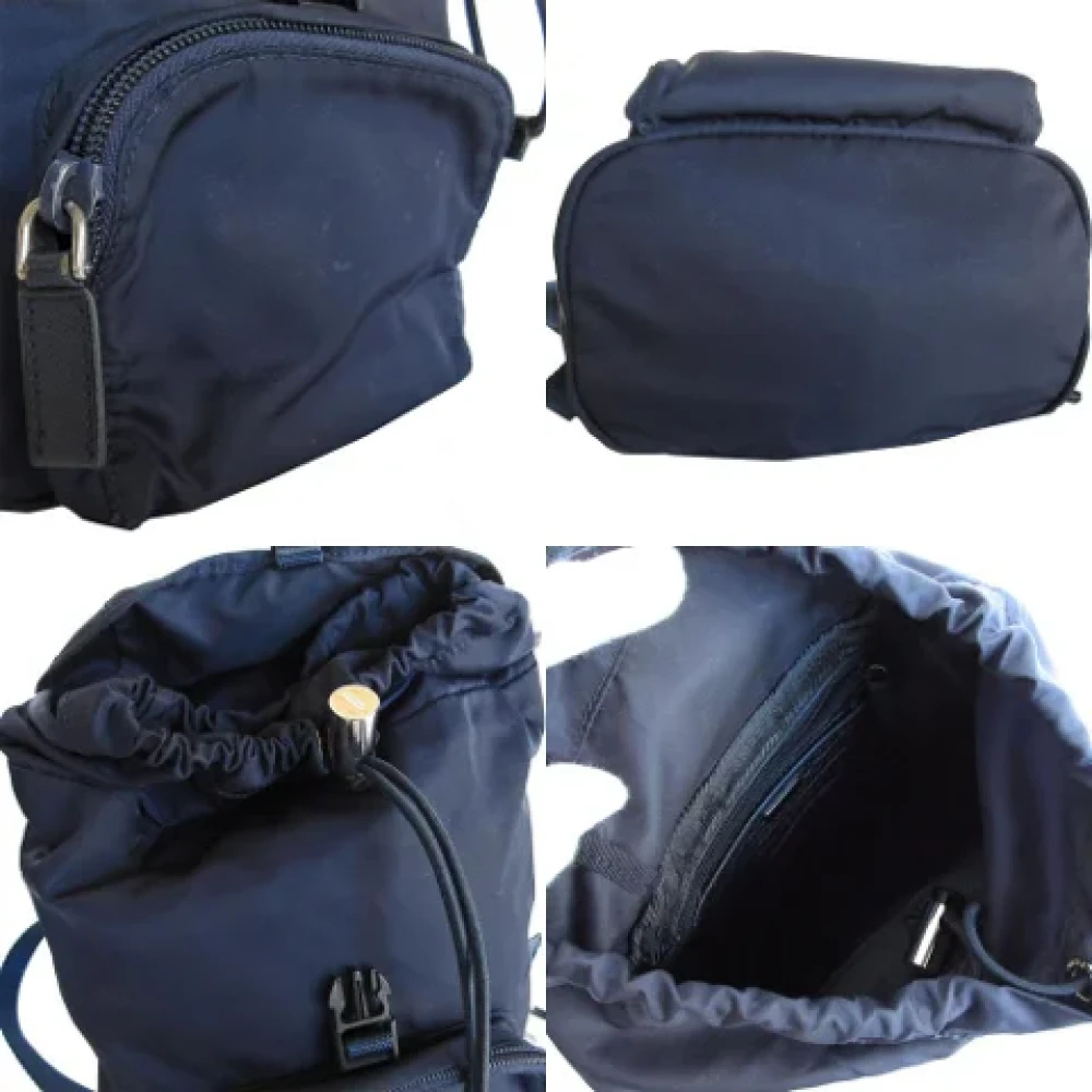Prada Vintage Pre-owned Nylon prada-bags Blue Dames
