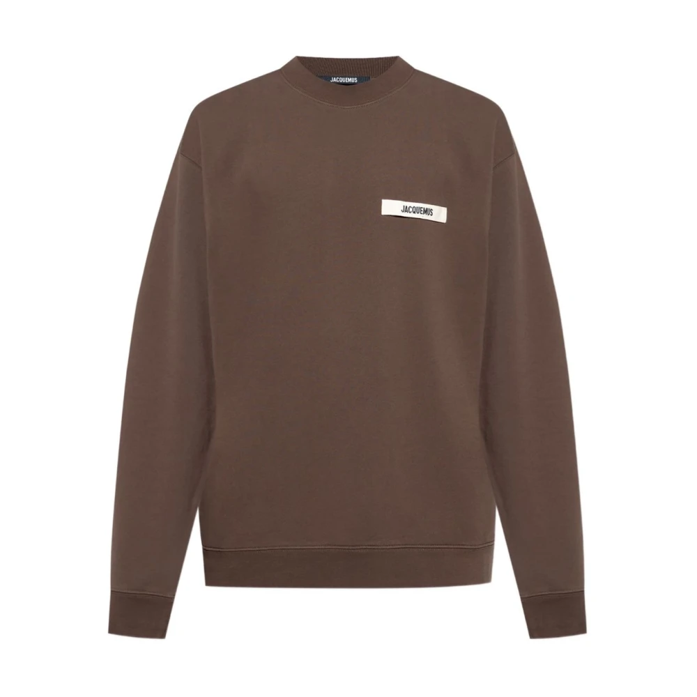 Jacquemus Brown Gros Grain Sweatshirt - Male - Sweatshirts - Xs - Sweatshirts & Hoodies