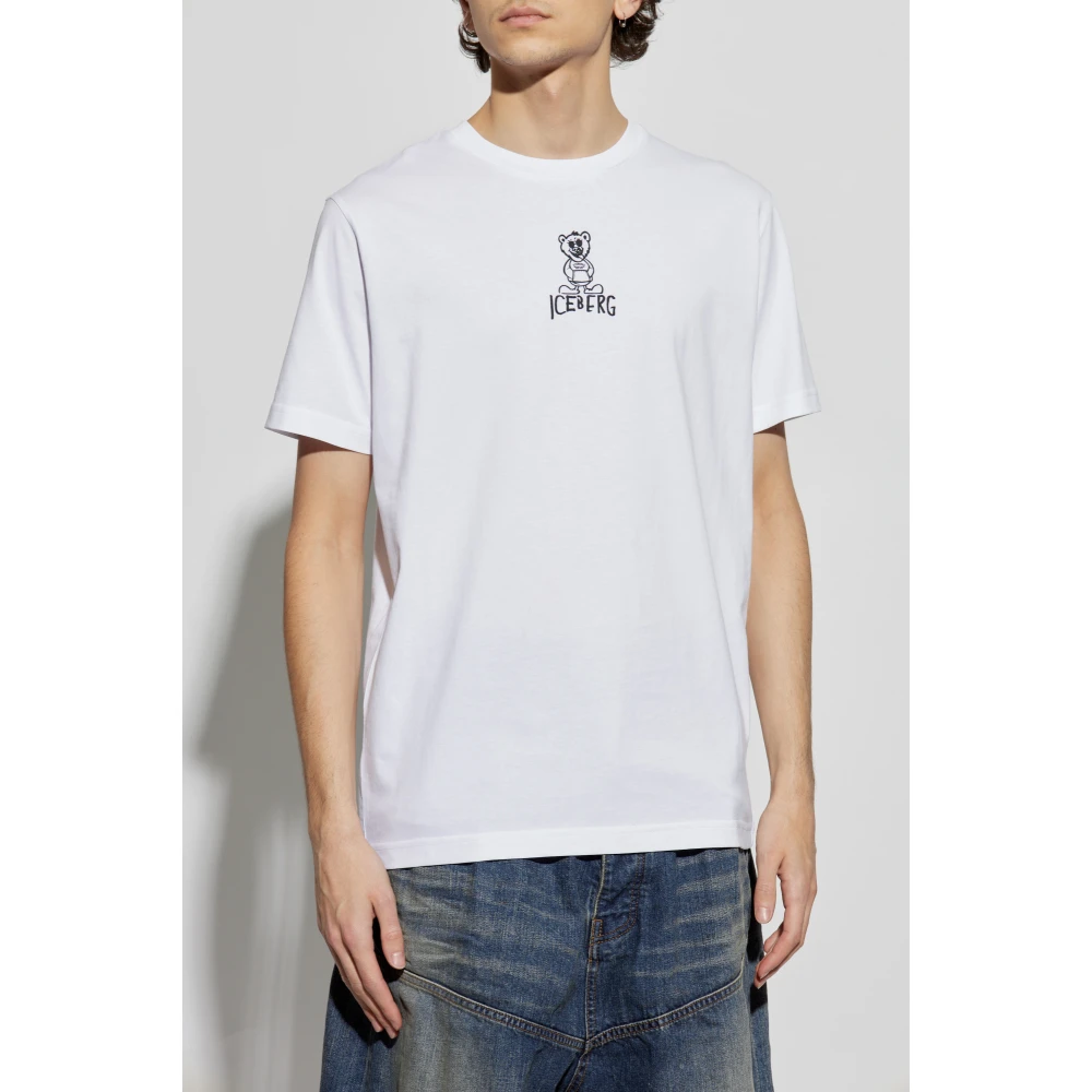 Iceberg T-shirt met print White Heren