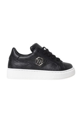 black-embossed-kids-sneakers
