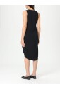 robe-midi-drapee-noire