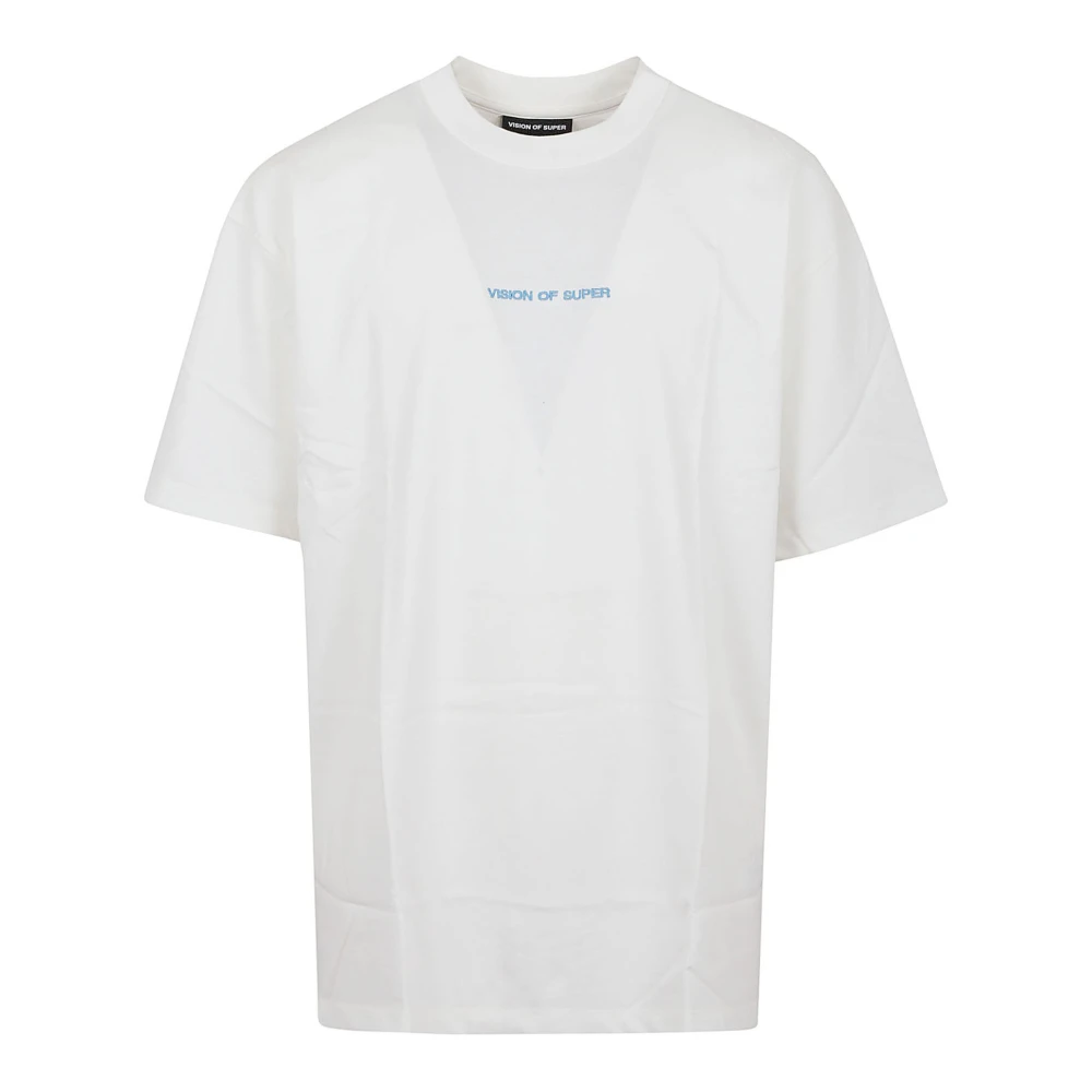 Vision OF Super Witte T-shirt met vlinderprint White Heren