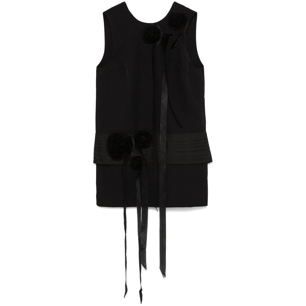 BAUM UND PFERDGARTEN Zwarte Plooi Strap Jurk Black Dames