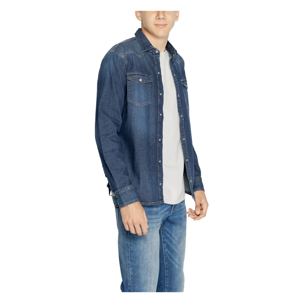 GAS Herenoverhemd Herfst Winter Collectie Blue Heren