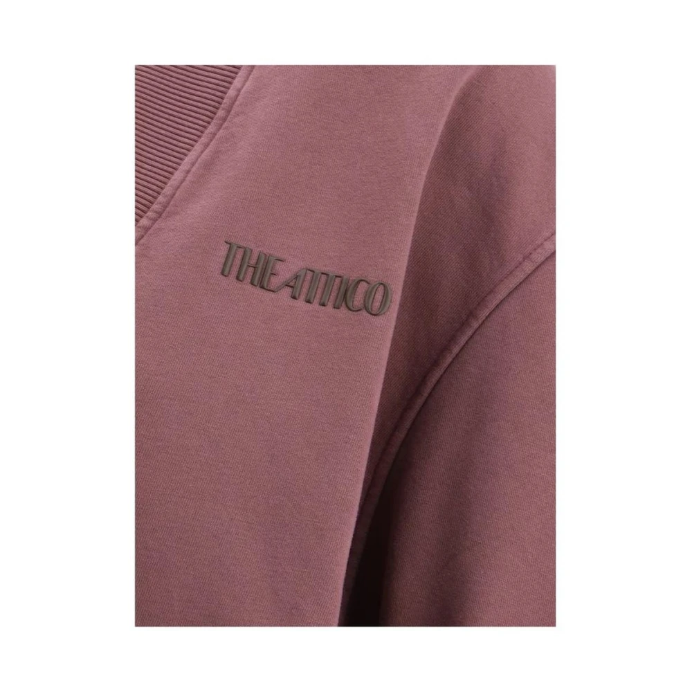 The Attico Moderne V-hals Cropped Sweatshirt Purple Dames