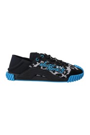Black Blue Fabric Lace Up NS1 Sneakers