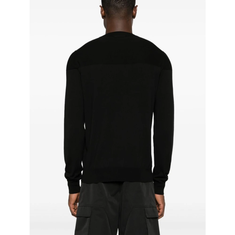 Jil Sander Zwarte Katoenen Crewneck Sweater Black Heren
