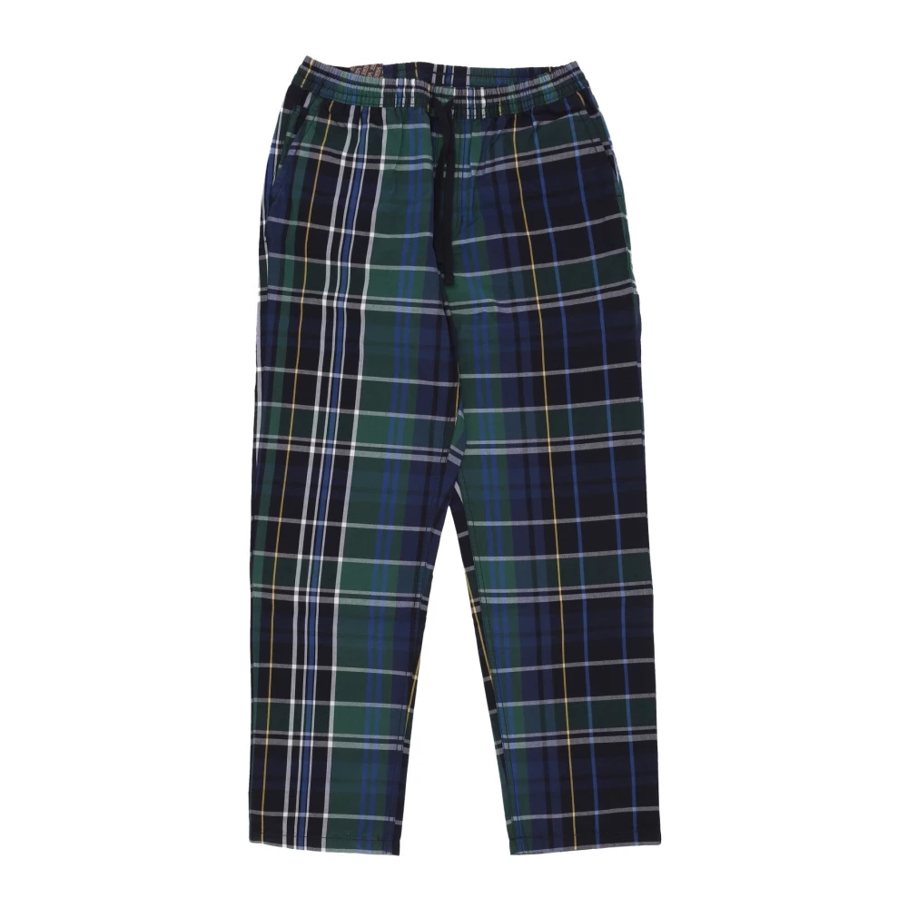 Vans Geruite Taps Toelopende Losse Zwarte Broek Black Heren