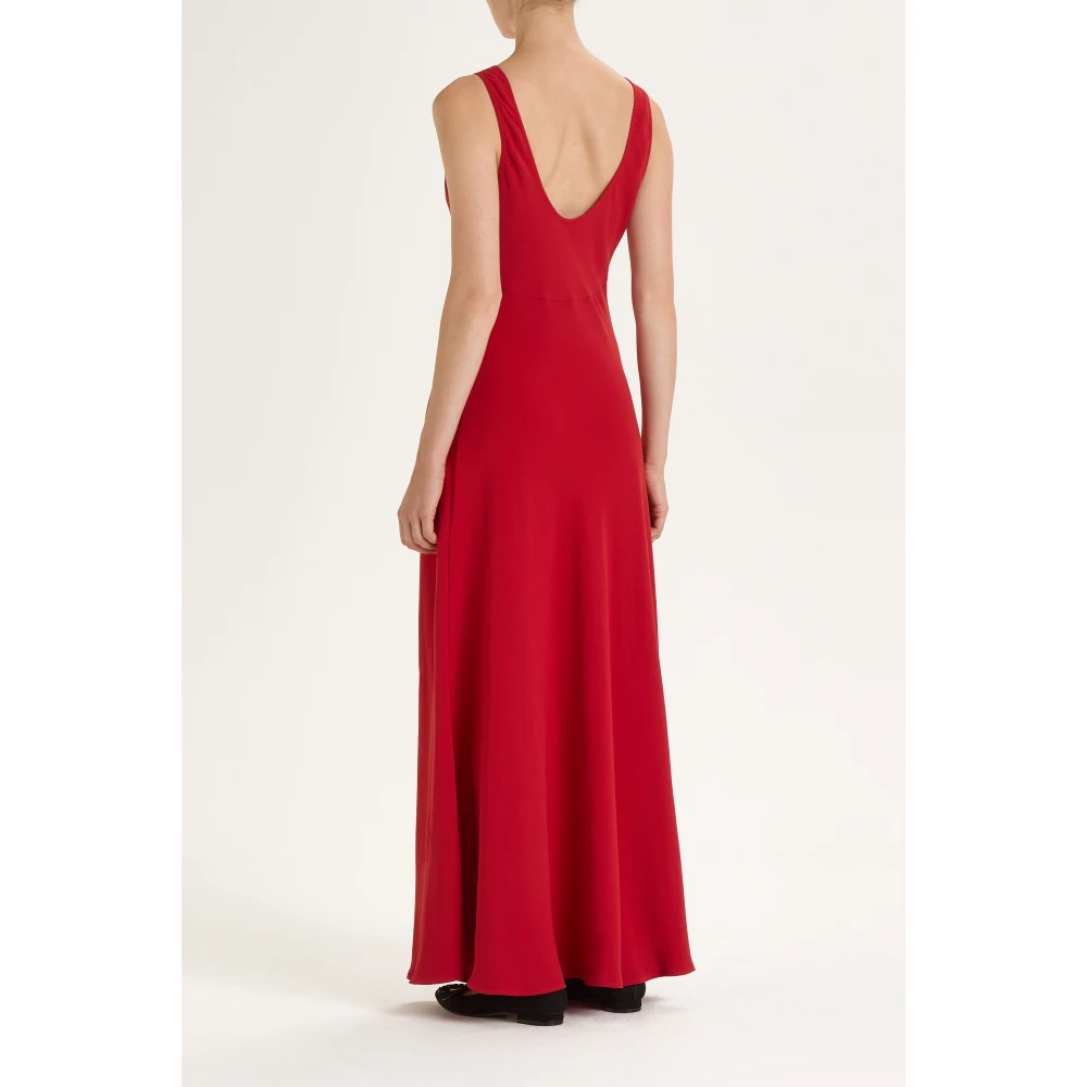Maliparmi Sablè Crepe Ronde-Hals Jurk Red Dames