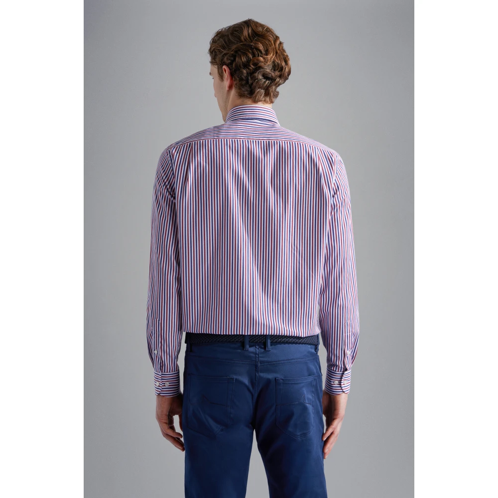 PAUL & SHARK Stijlvolle Overhemden Purple Heren