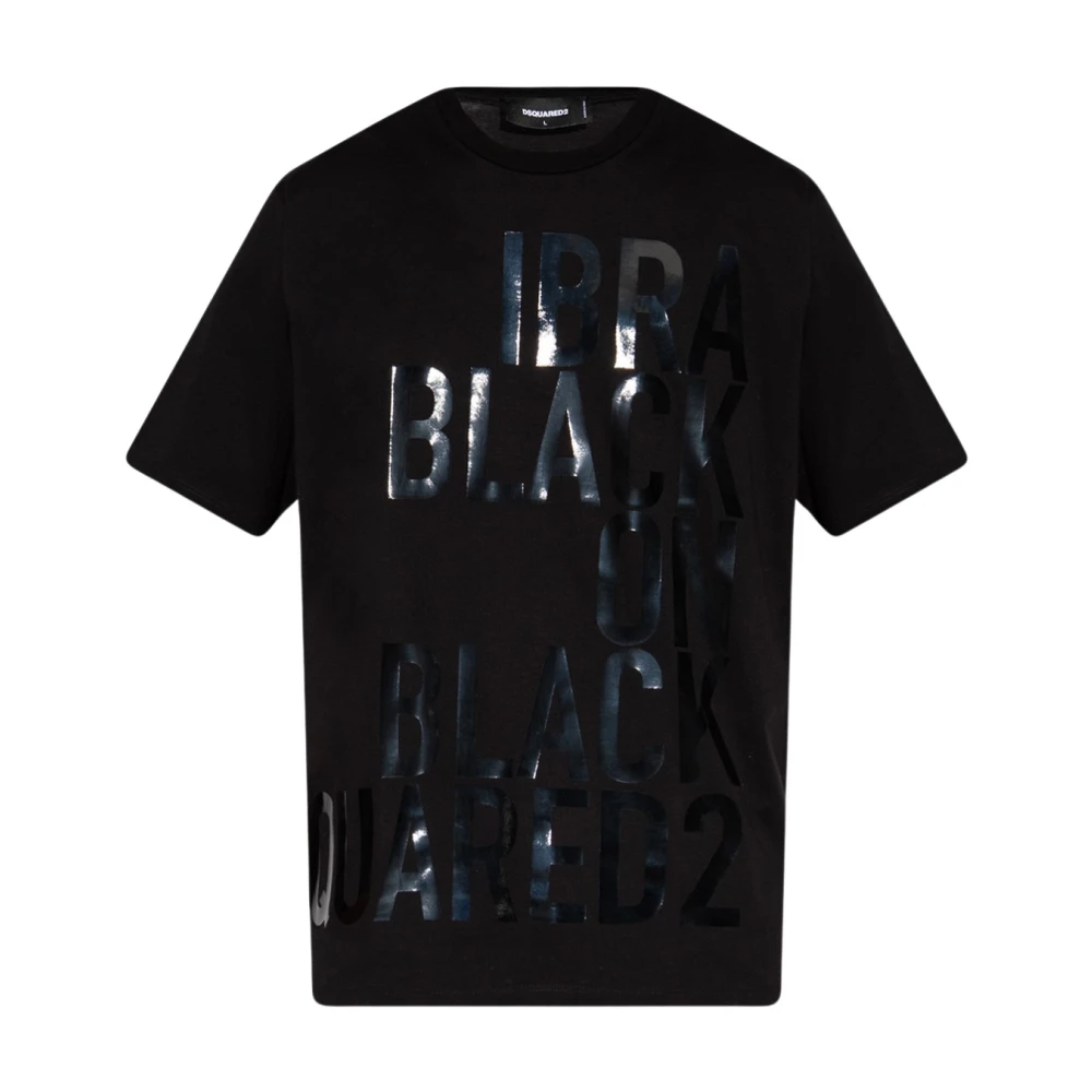 Dsquared2 Zwarte Logo T-Shirt Upgrade Ss22 Black Heren