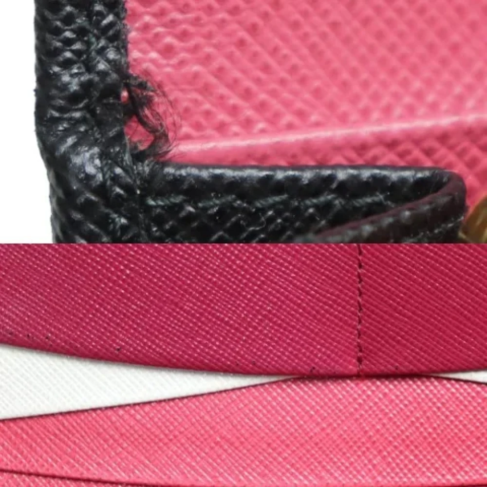 Prada Vintage Pre-owned Leather wallets Black Dames