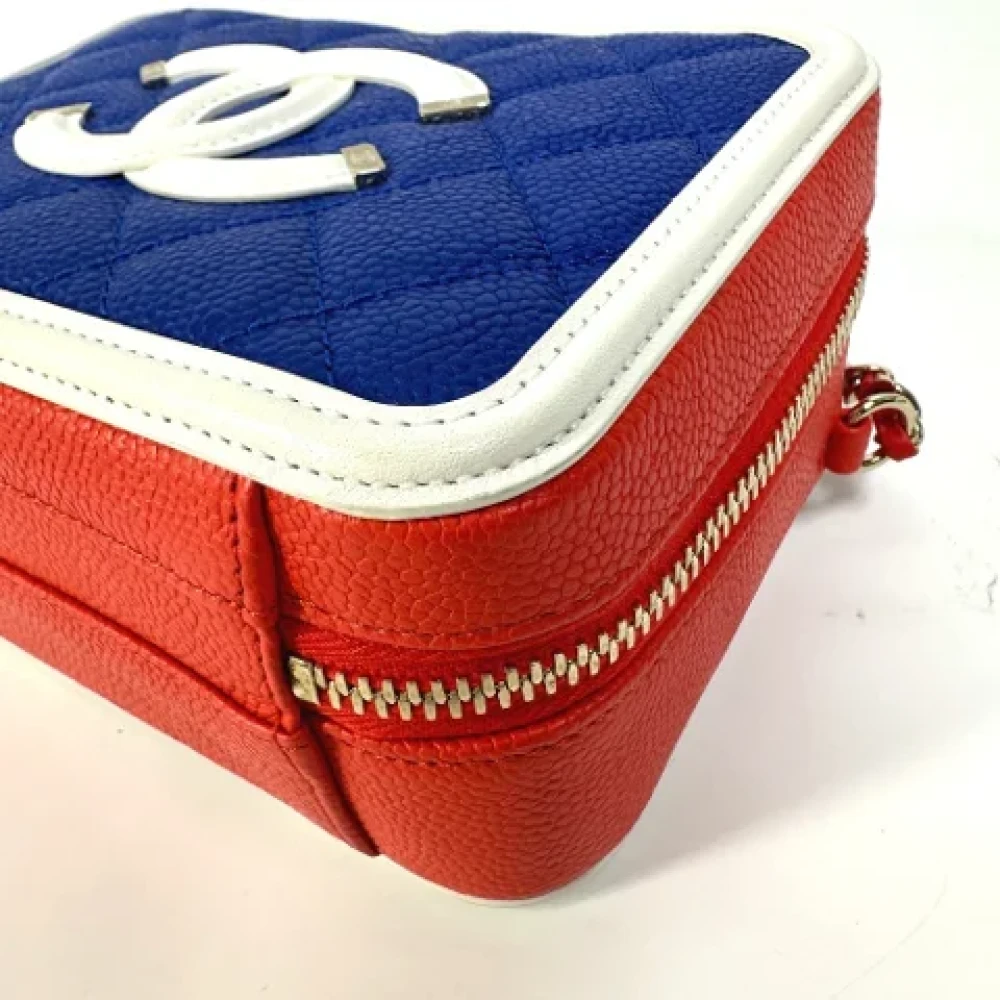 Chanel Vintage Pre-owned Leather chanel-bags Blue Dames