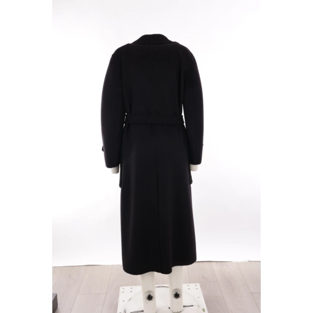 Max Mara Zwarte Cashmere Shearling Jas Black Dames
