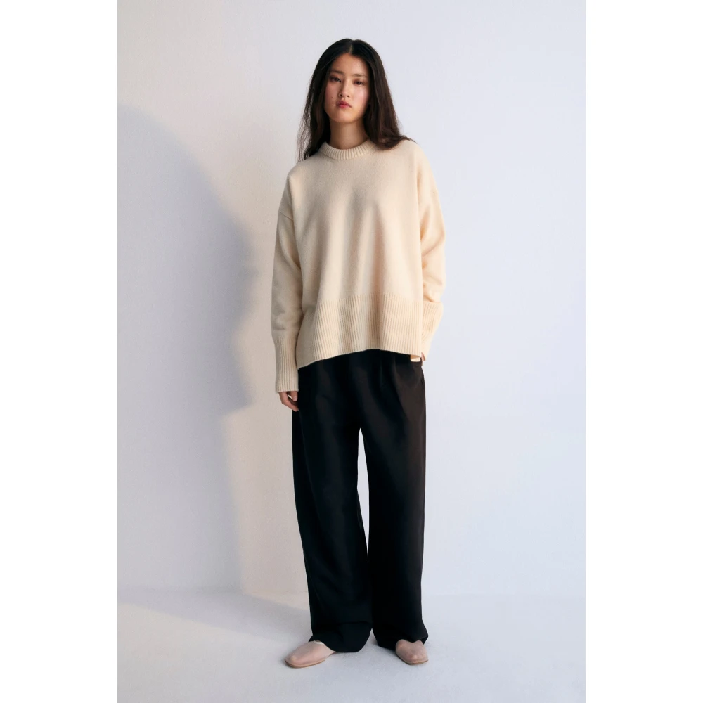 The New Society Nikos Woman Jumper Macadamia Beige Dames
