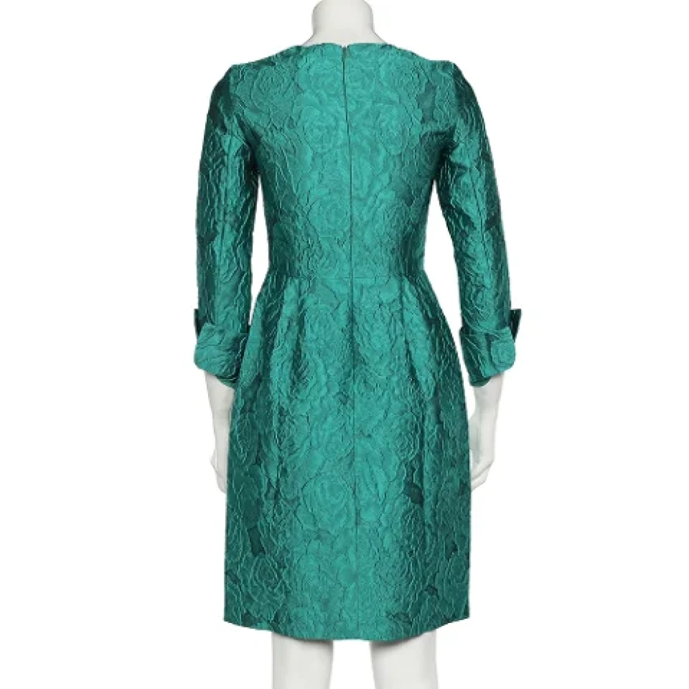 Carolina Herrera Pre-owned Fabric dresses Green Dames