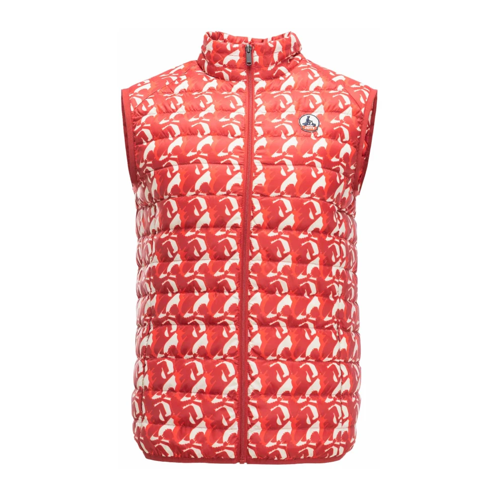 Jott Lichtgewicht Monogram Vest voor Mannen Red Heren