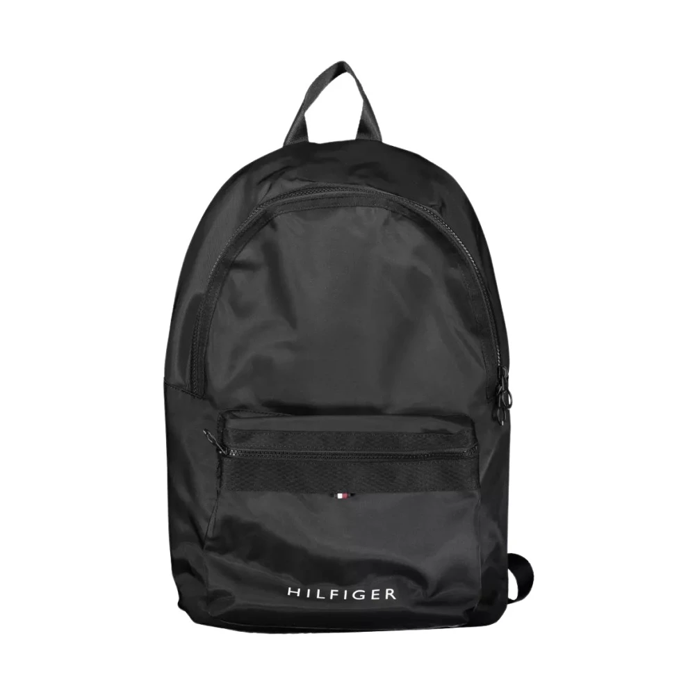 Tommy Hilfiger Men's Black Backpacks, One Size, Polyester Backpack