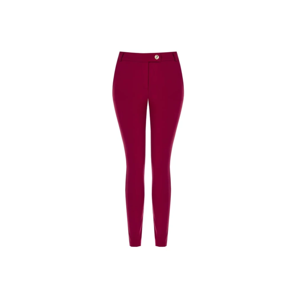 RINASCIMENTO Skinny Scuba Crepe Broek Red Dames