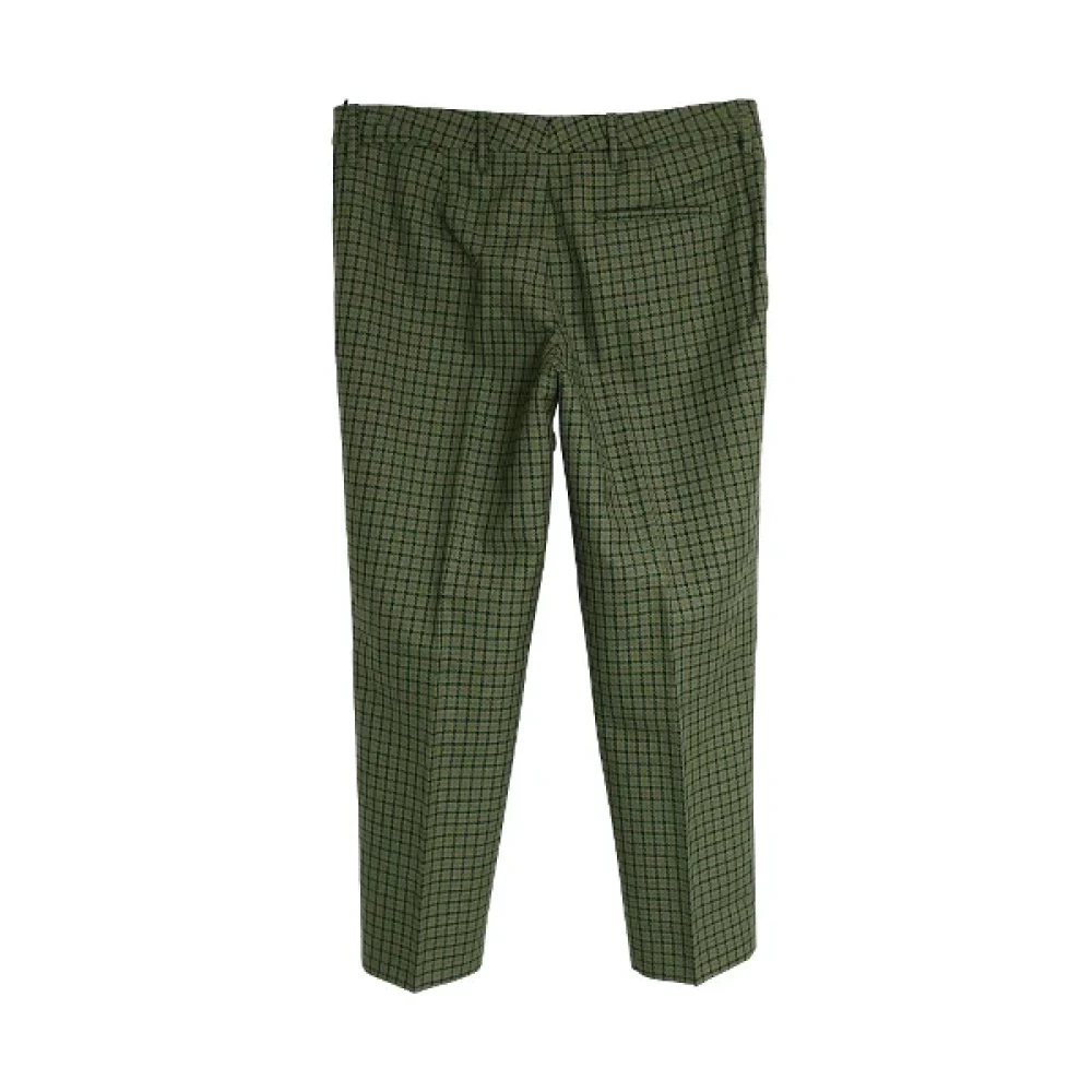 Miu Pre-owned Wool bottoms Green Dames