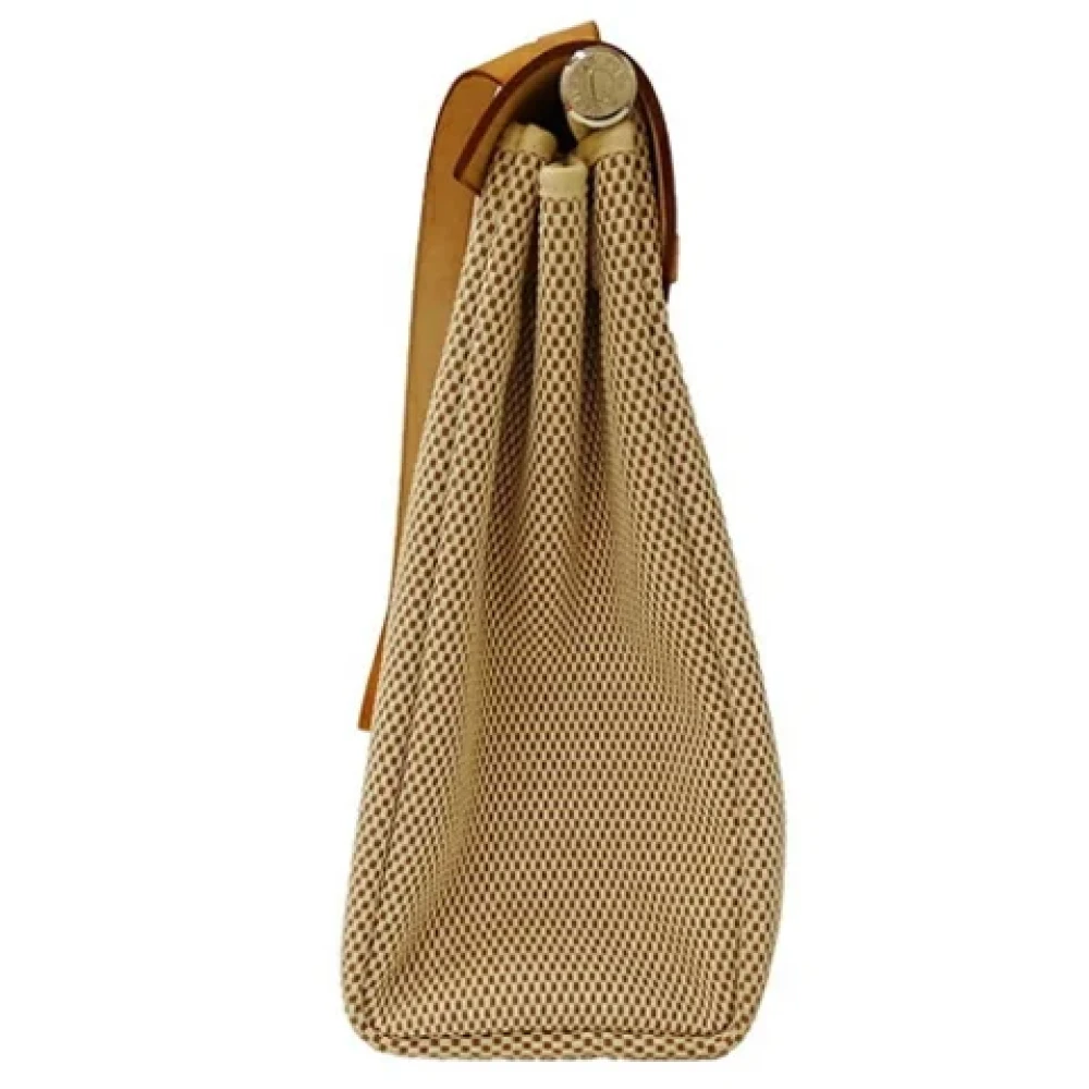 Hermès Vintage Pre-owned Canvas shoulder-bags Beige Dames