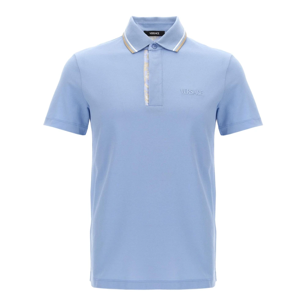 Versace Men's Blue Classic Polo Shirt For