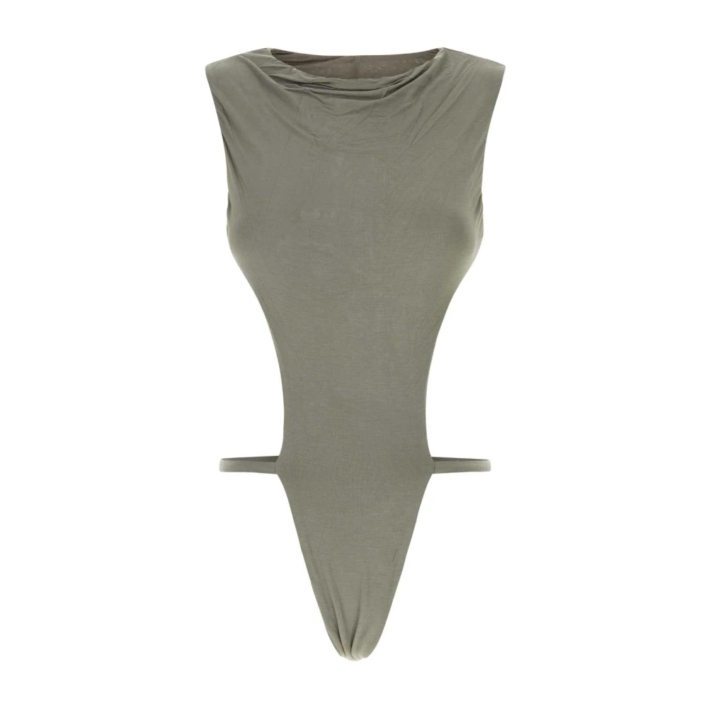 Entire Studios Stretch Viscose Valve Bodysuit Gray Dames