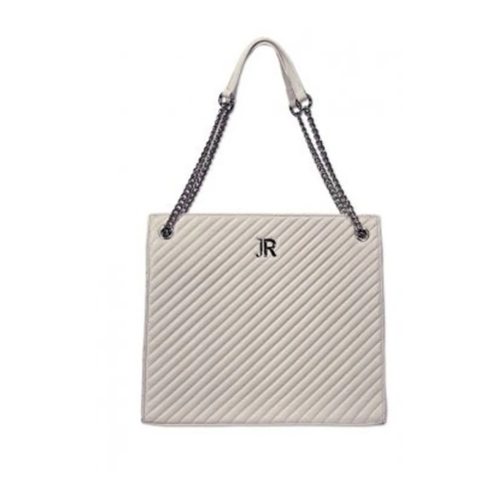John Richmond Women's White/Silver Shopper Bag