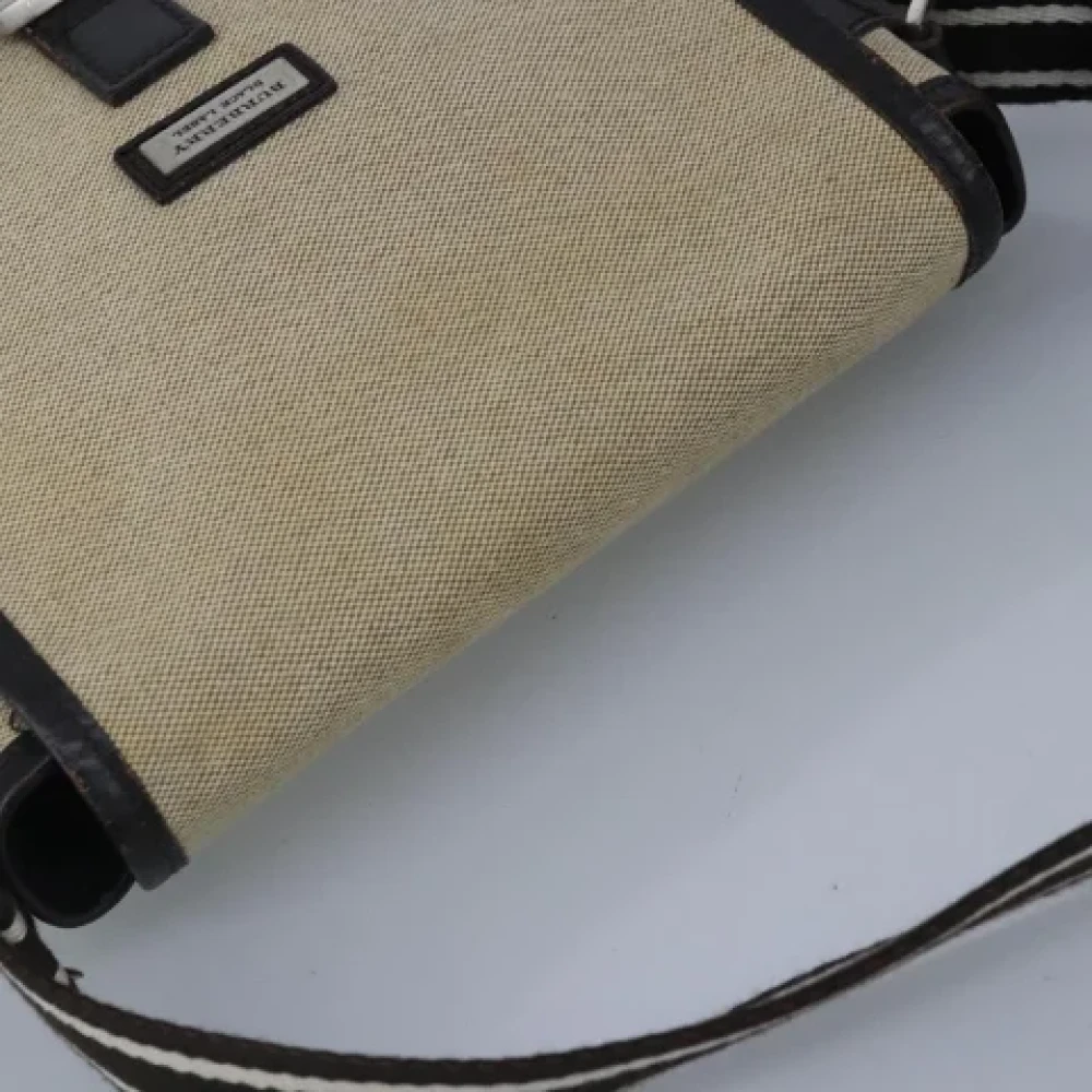Burberry Vintage Pre-owned Canvas shoulder-bags Beige Dames