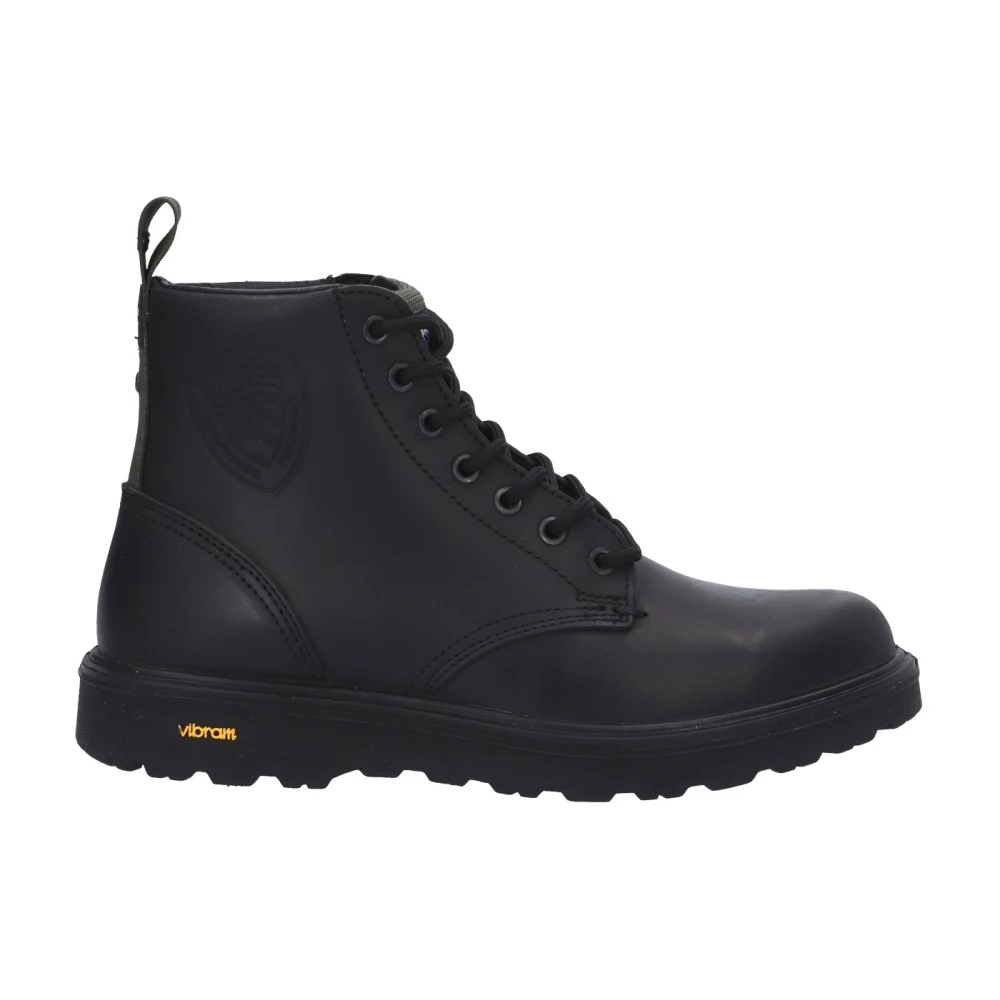 Blauer Veterschoen Enkellaars F3Guantanamo6 Oil Black Heren