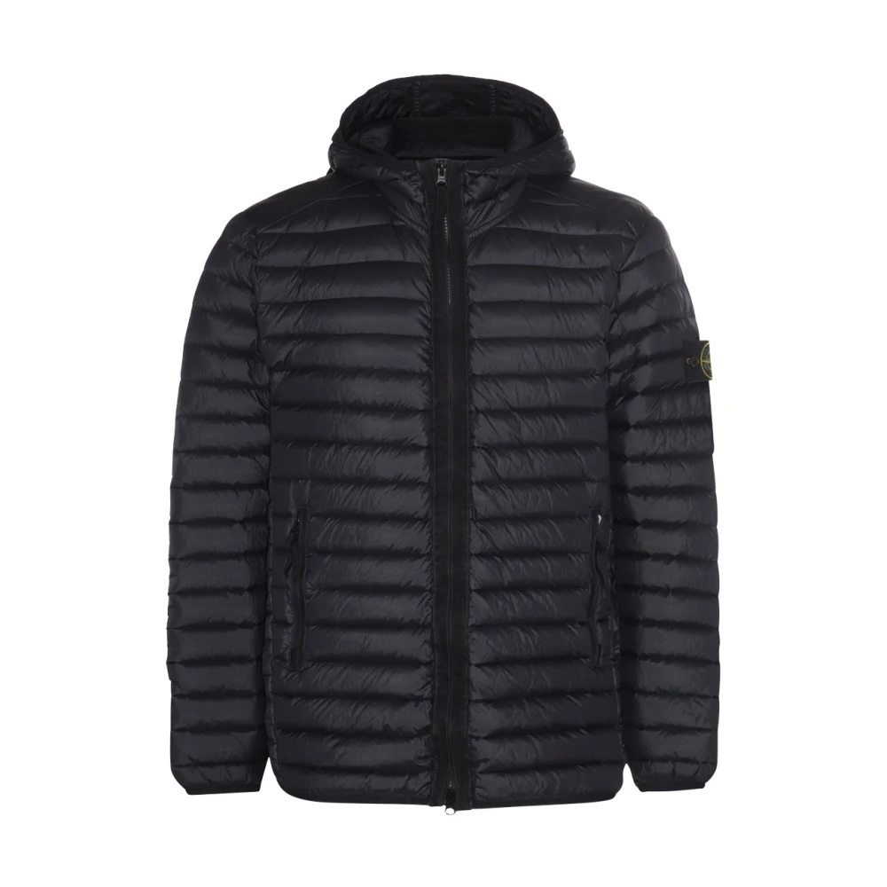 Stone Island Navy Wol Donsjas Blauw Black Heren