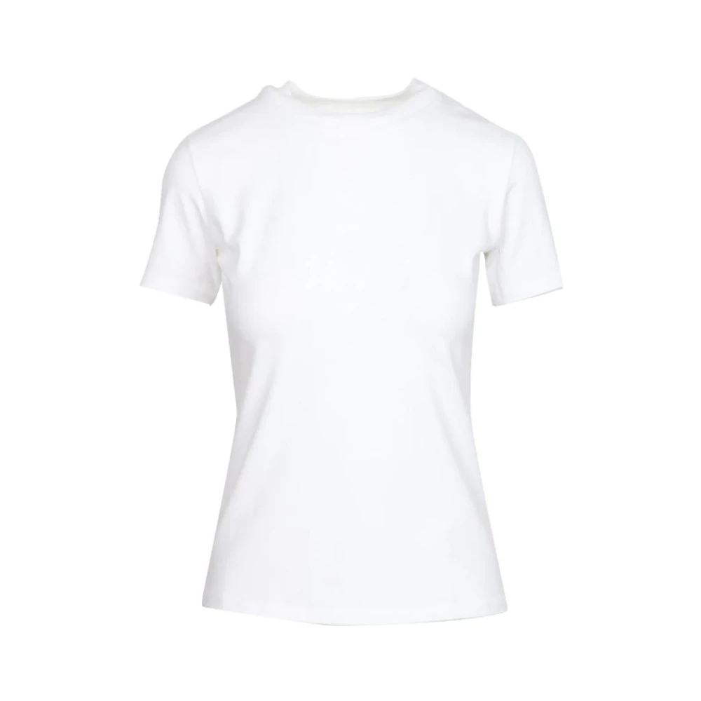 SPORTMAX Witte Stretch Katoenen T-shirt White Dames