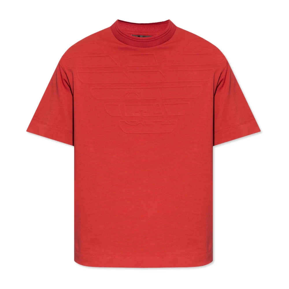 Emporio Armani Men's Red Short Sleeve T-Shirt 3D1t941jwzz0363 Large