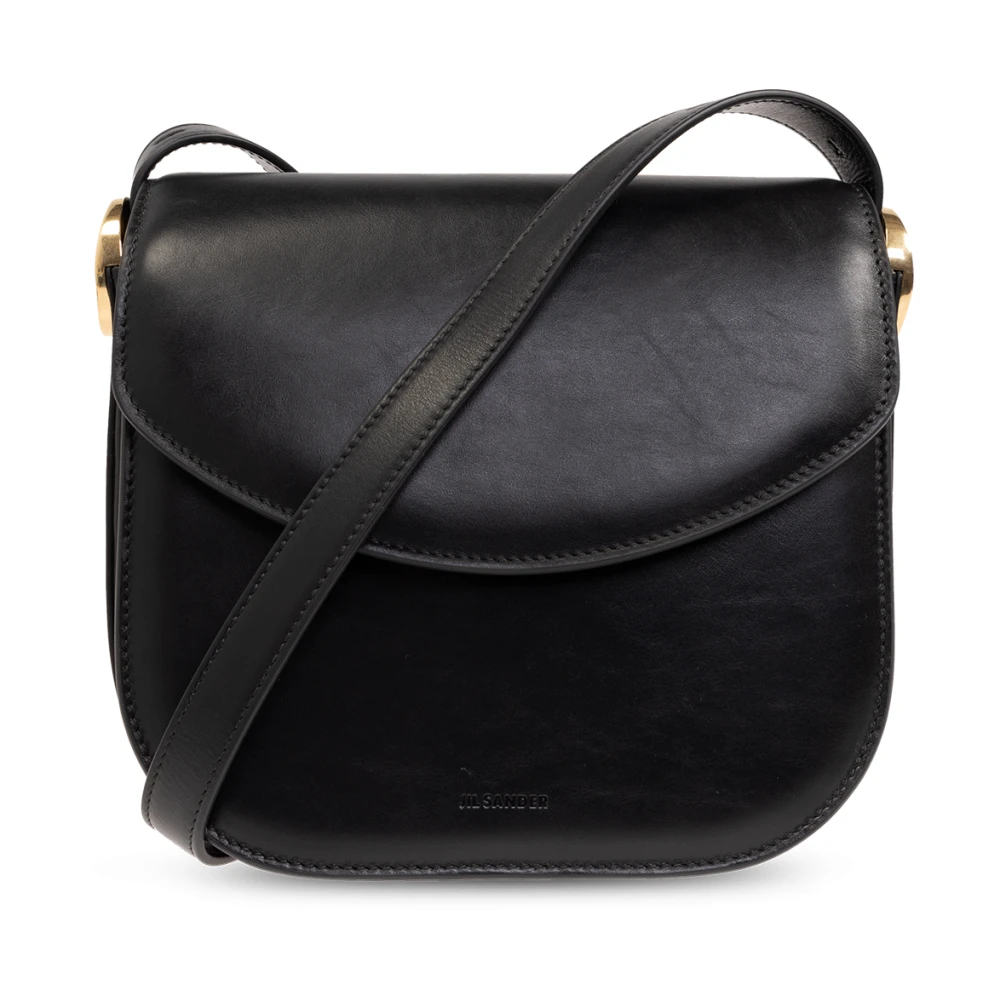 Jil Sander Women's Black Coin Medium Shoulder Bag