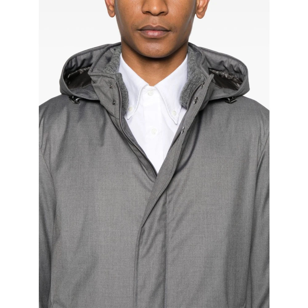 Herno Parka met capuchon en zijzakken Gray Heren