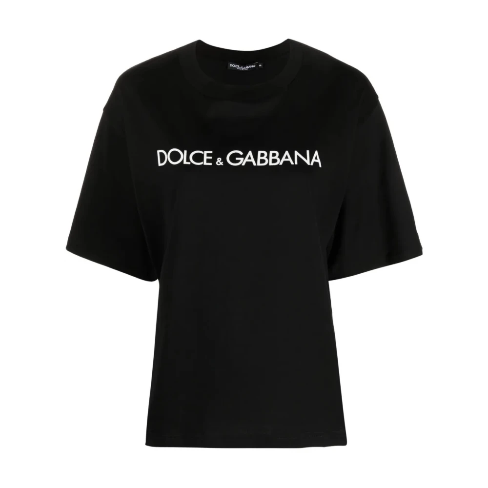 Dolce & Gabbana Women's Black T-Shirts, Xs, T-Shirt With Logo