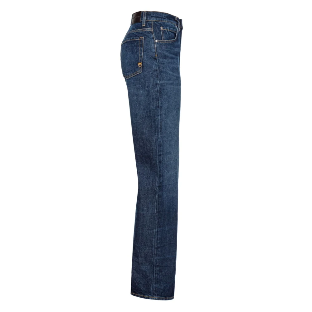 pinko Denim Jeans met Contrastvoering Blue Dames