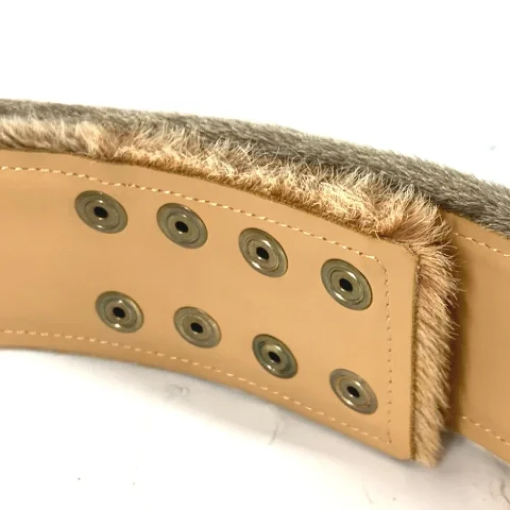 Chanel Vintage Pre-owned Leather belts Beige Dames