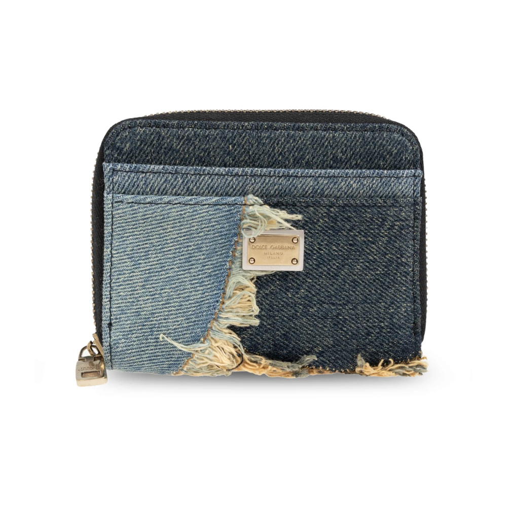 Dolce & Gabbana Portemonnee met vintage-effect Blue Dames