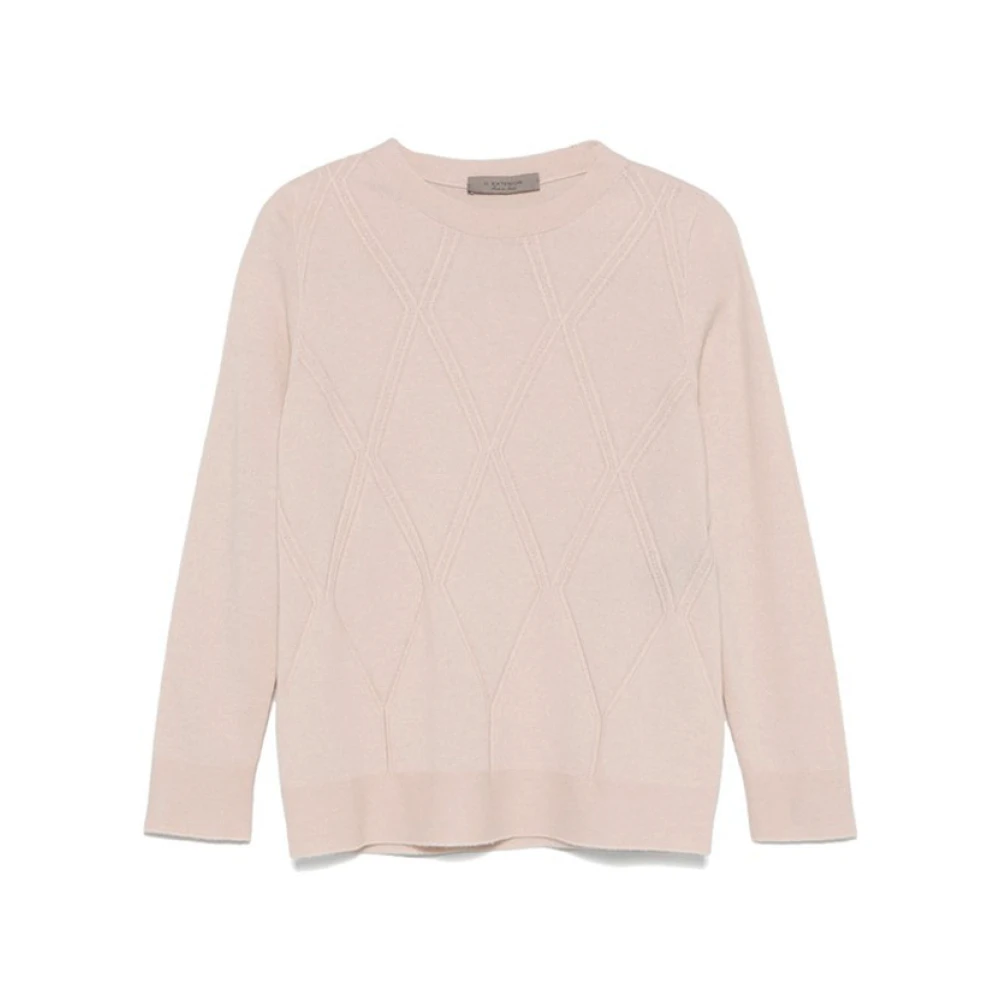 D.Exterior Roze Diamant Argyle Gebreide Trui Pink Dames