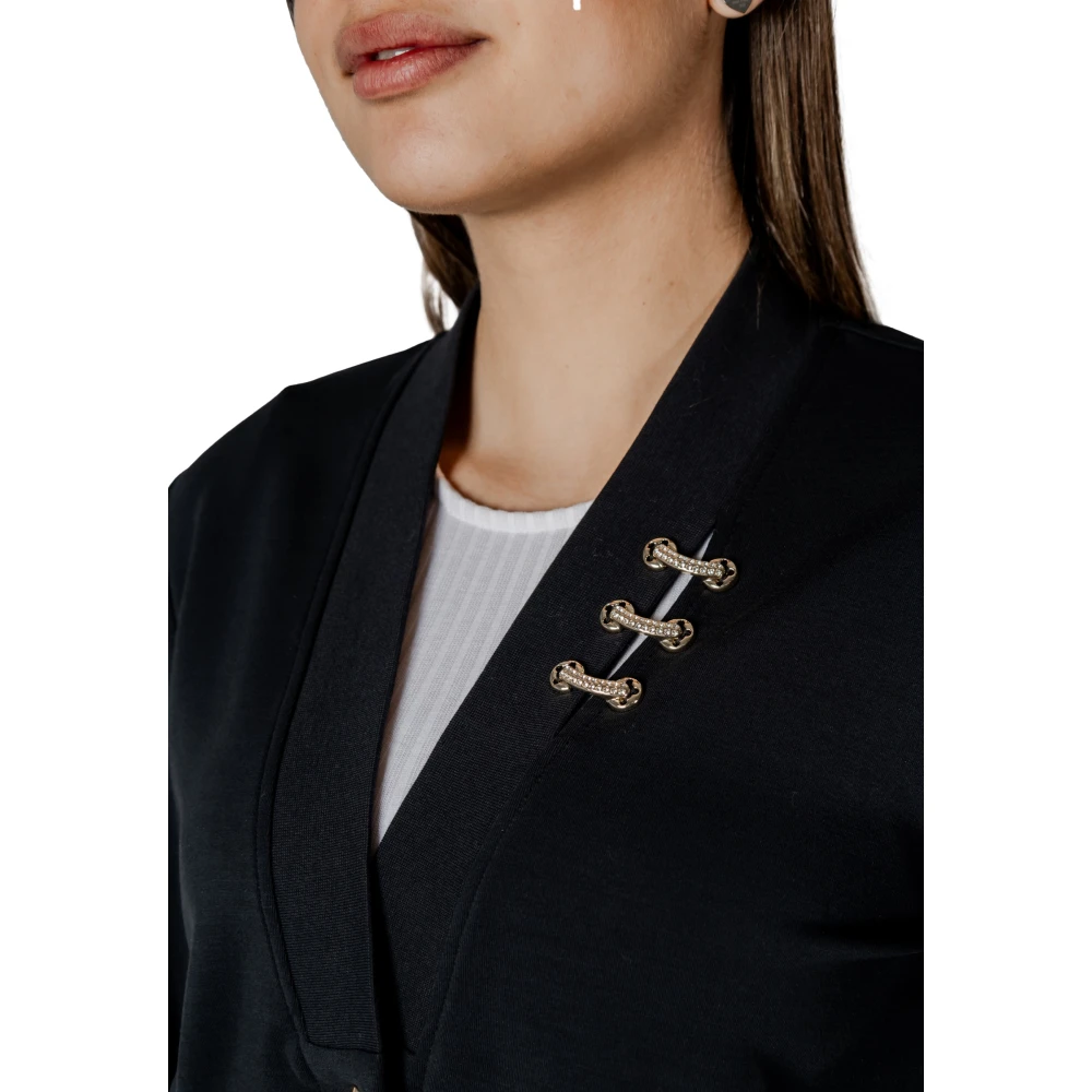 Liu Jo Onbedekte Sweatshirt Modal Polyester Elastaan Black Dames