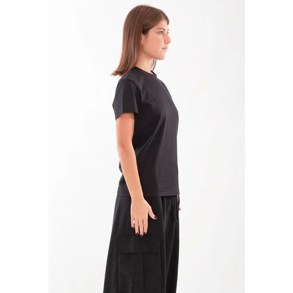 Y-3 Zwarte Regular SS Tee Black Dames