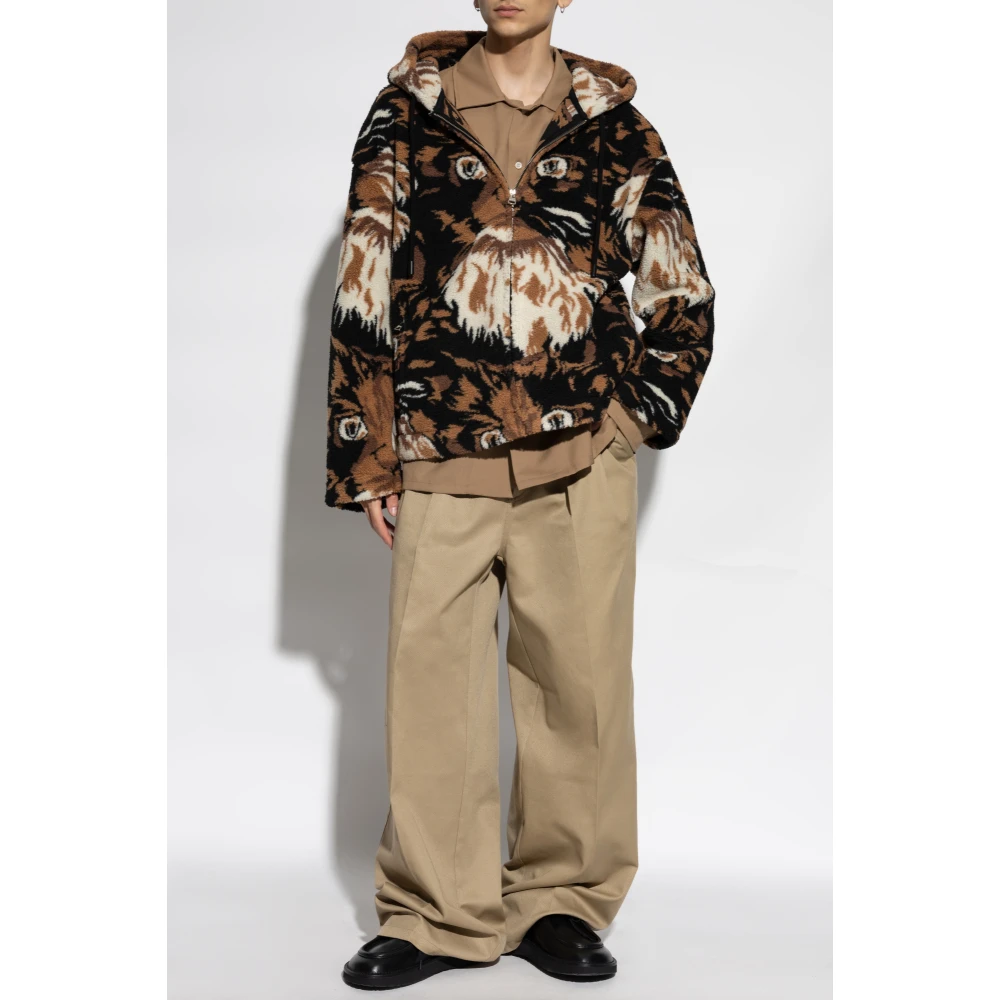 JW Anderson Fleece met capuchon Brown Heren