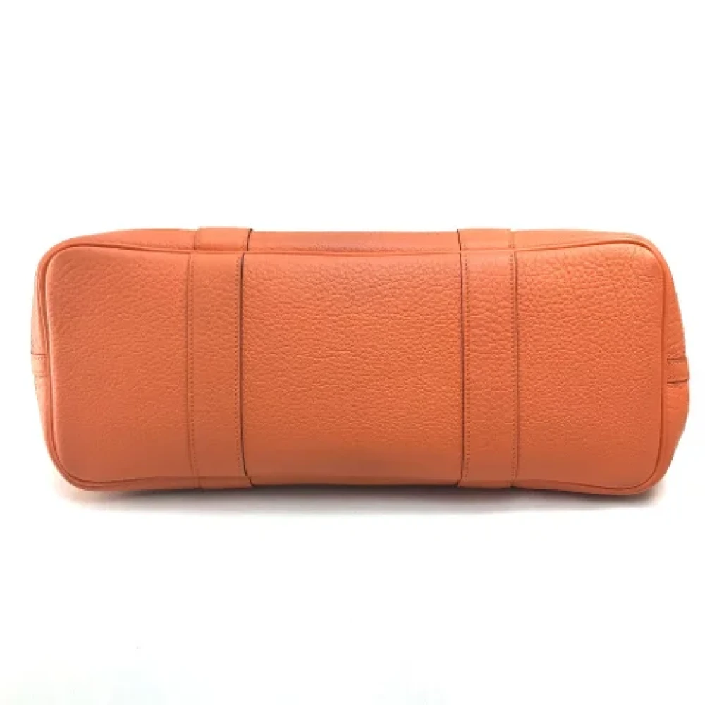 Hermès Vintage Pre-owned Leather shoulder-bags Orange Dames