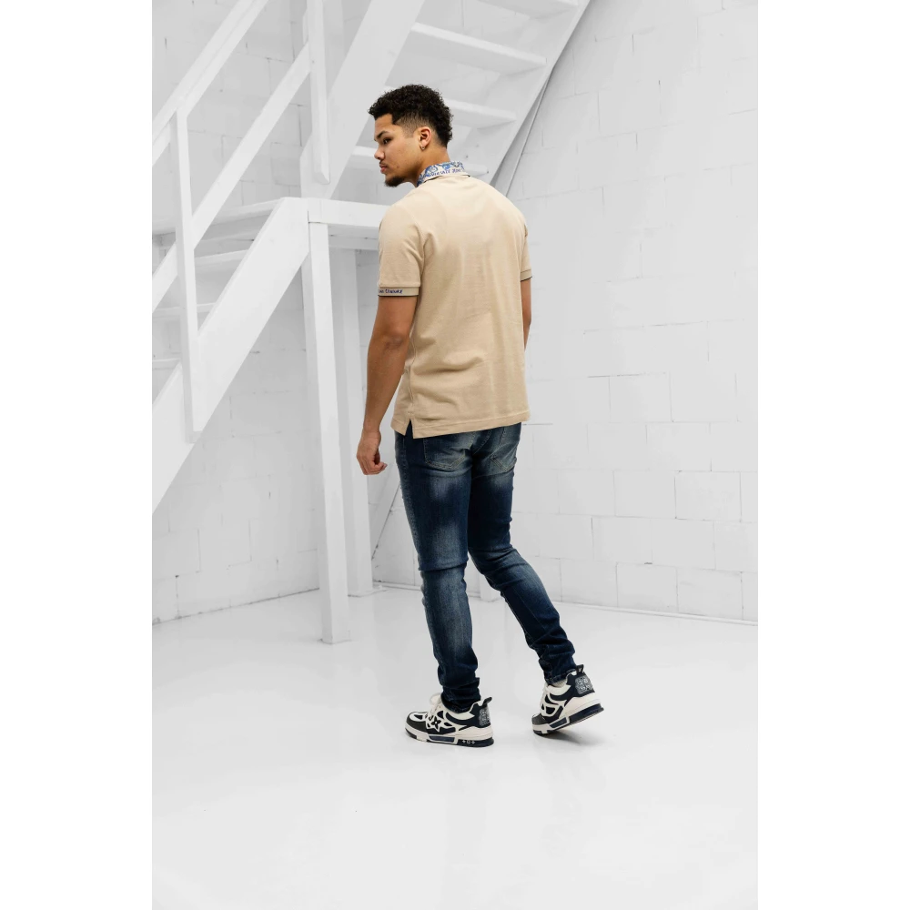 Versace Jeans Couture Barok Kraag Polo Beige Heren Beige Heren
